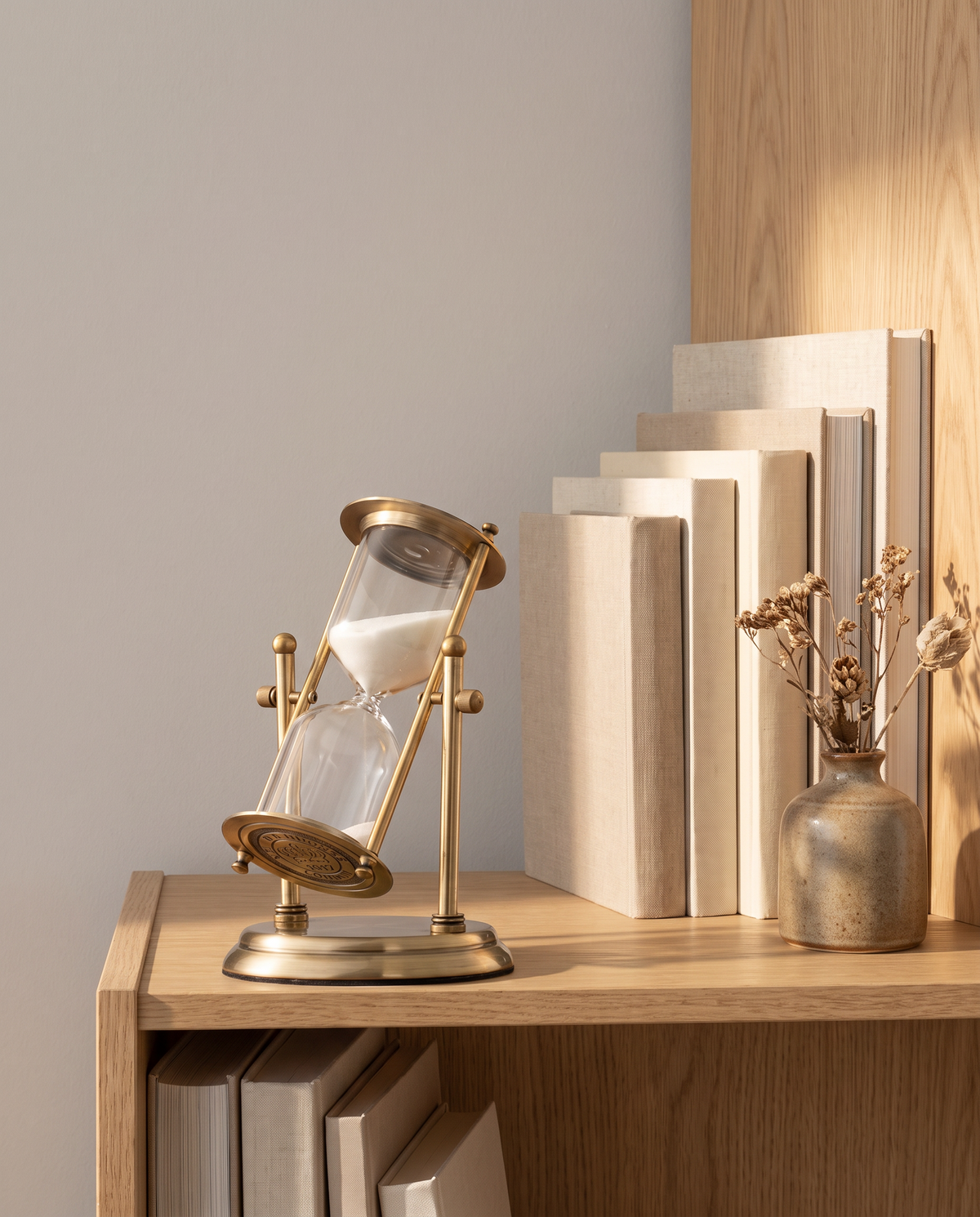 Hjorring Rotating Hourglass in a room setting