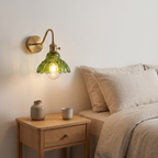 Eisenach Floral Glass Wall Light in a room setting