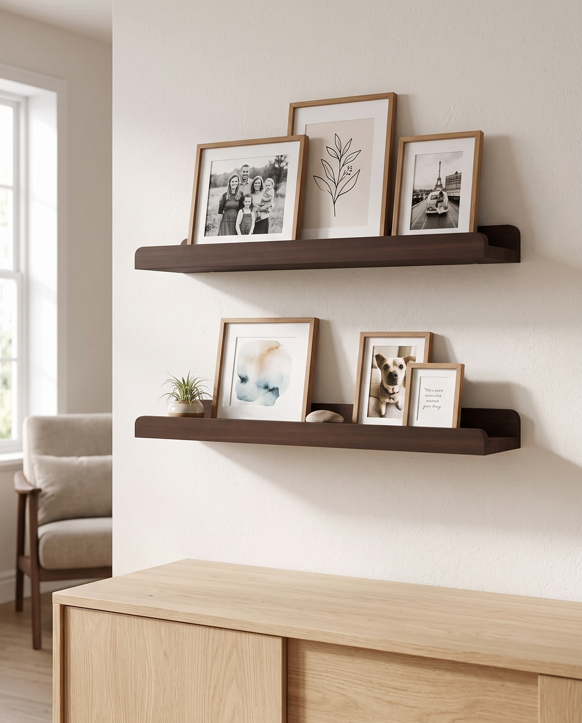 Farsund Picture Ledge Shelves, Set of 2, view 2
