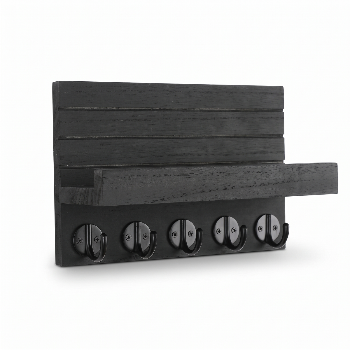 Brevik Wooden Key Holder with Shelf, view 2