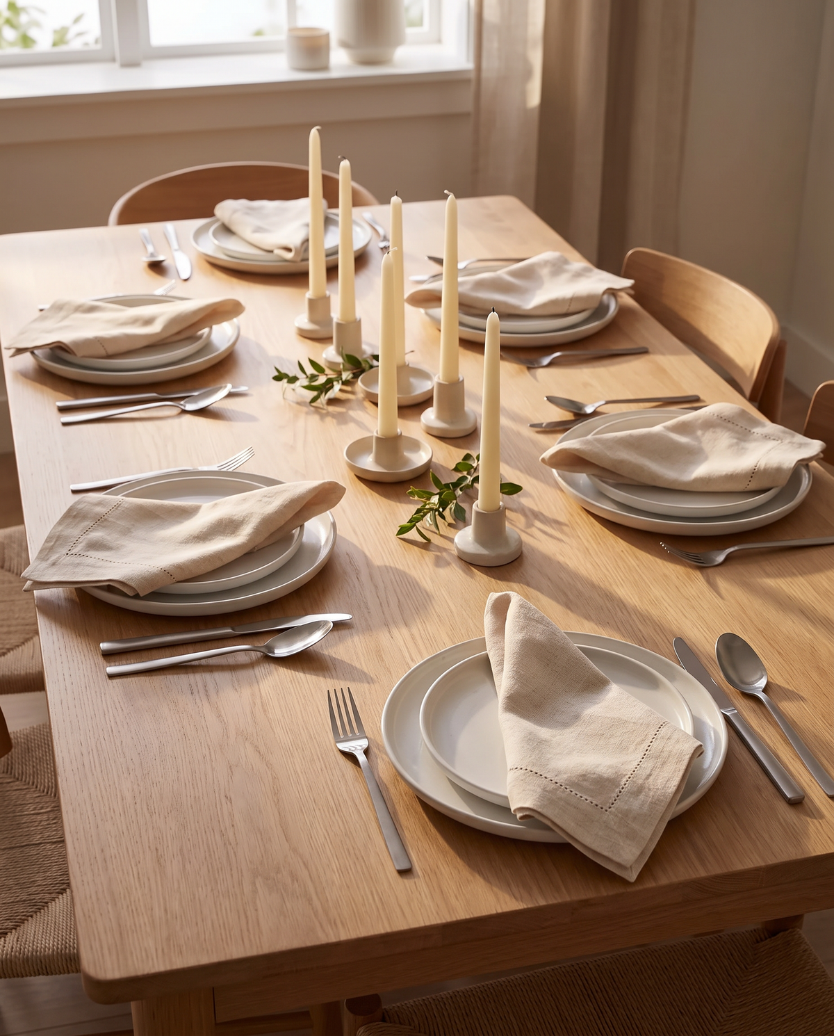 Ulricehamn Hemstitched Linen Napkins, Set of 6