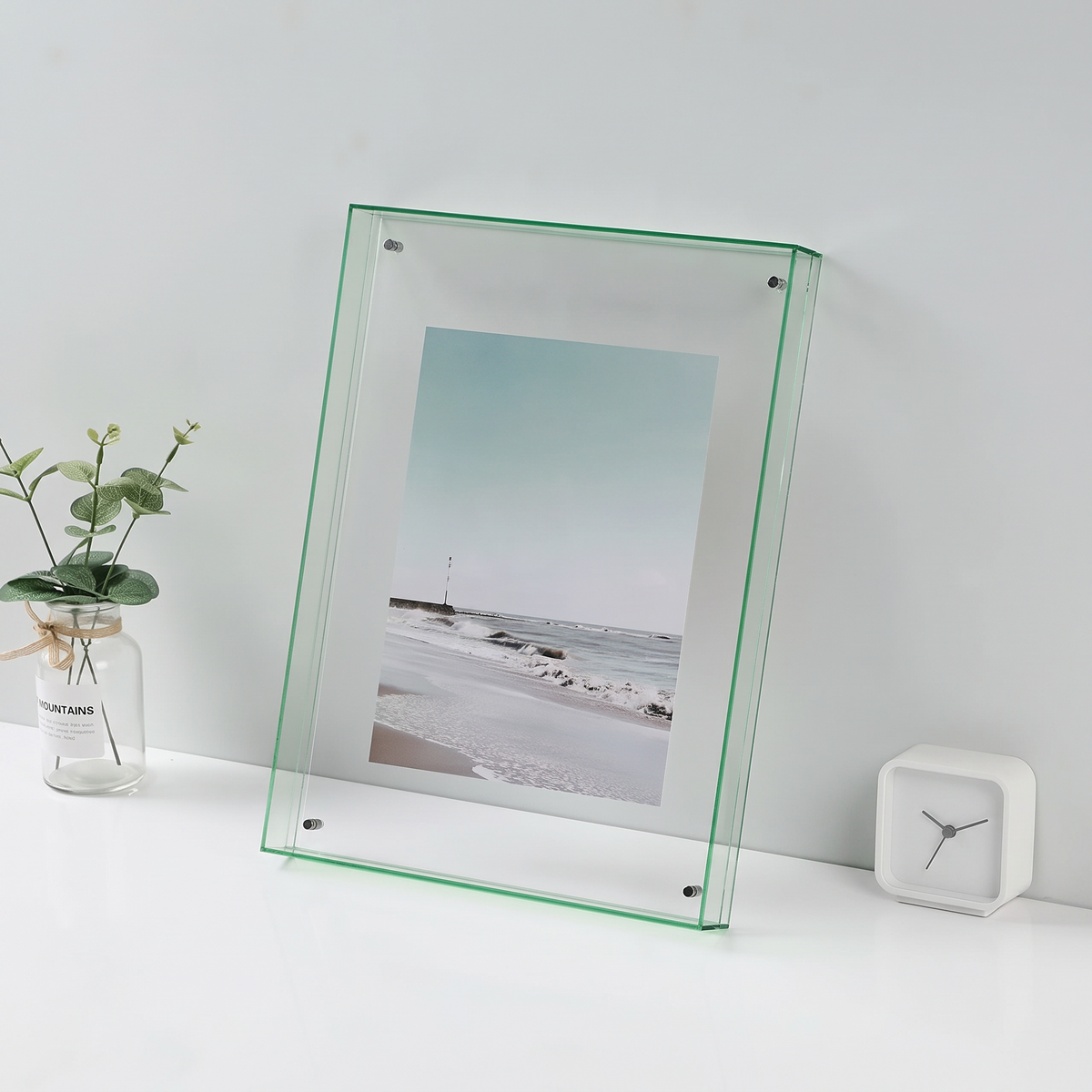 Coloured Acrylic Photo Frame, Stands or Hangs, Nysted