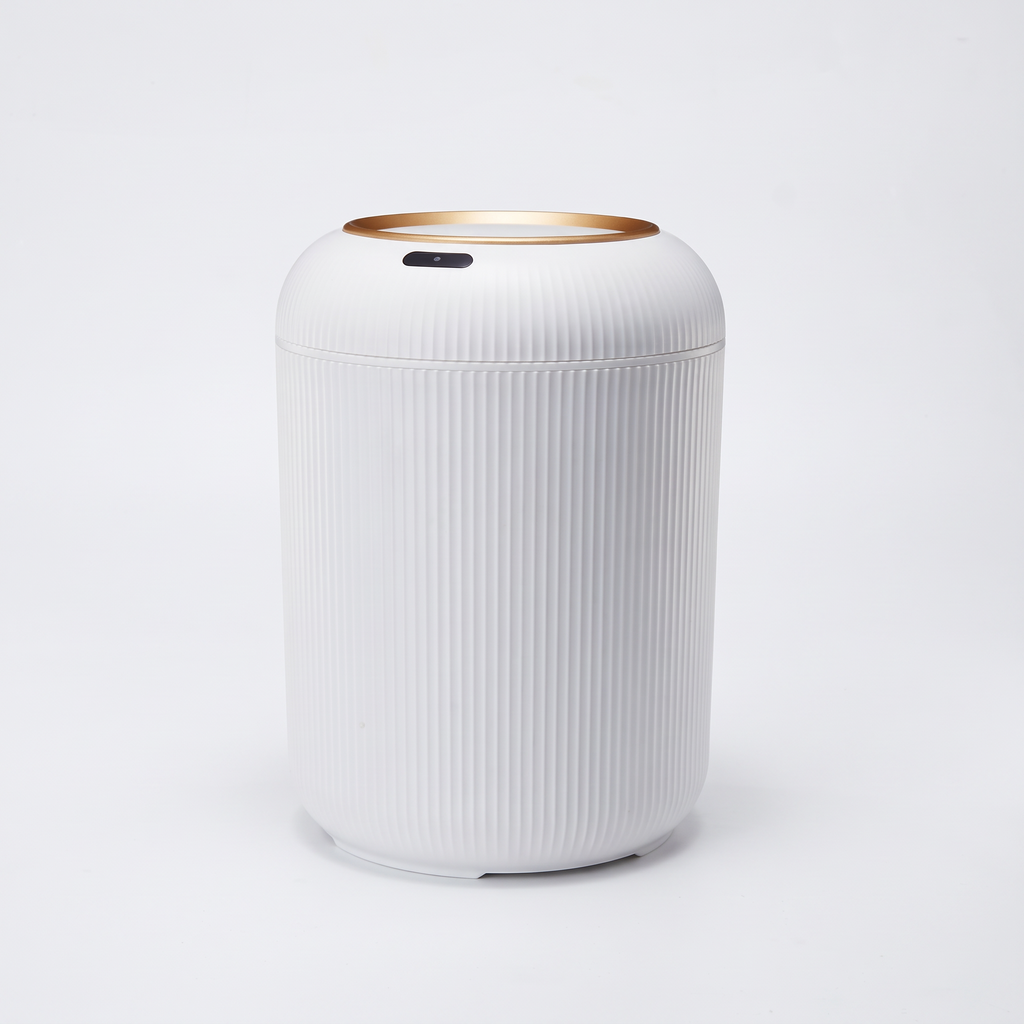 Ribbed Bathroom Bin with Sensor Lid, 10L, Naestved