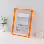 Coloured Acrylic Photo Frame, Stands or Hangs, Nysted