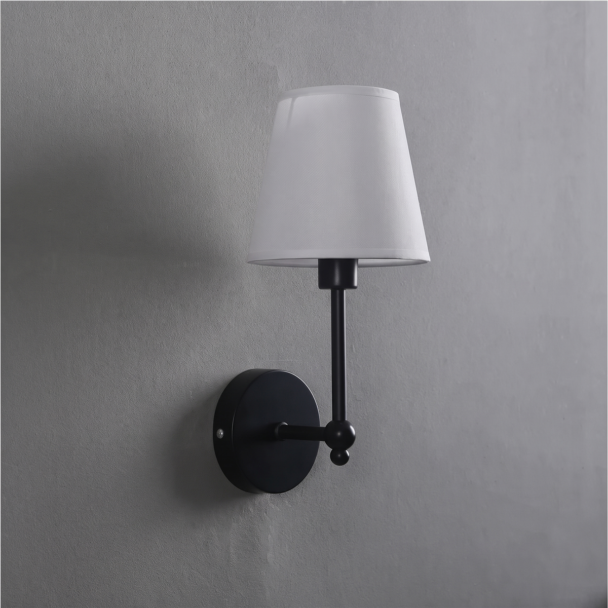 Wall Light with White Fabric Shade, Kungalv