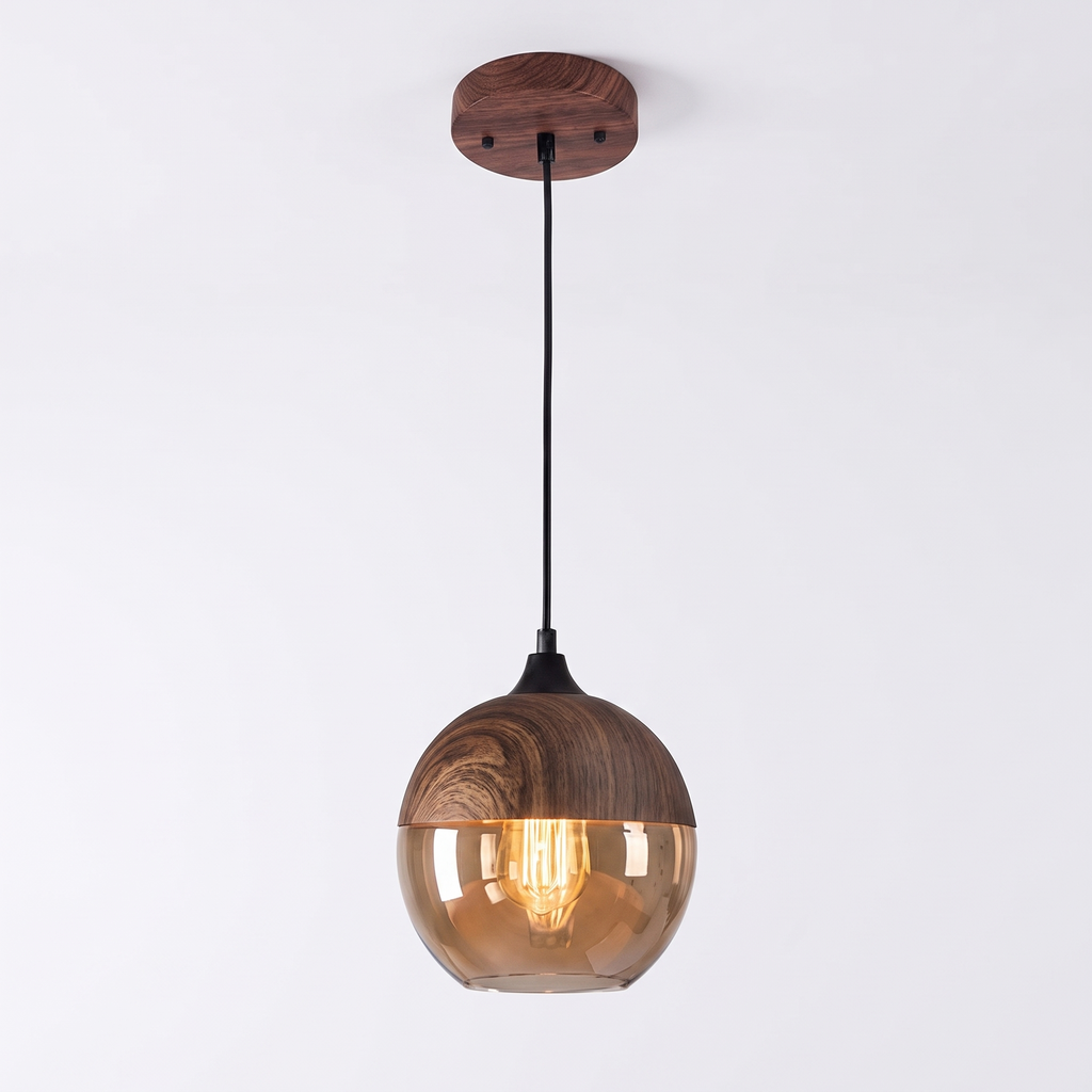 Amber Glass Pendant Light, Sundsvall