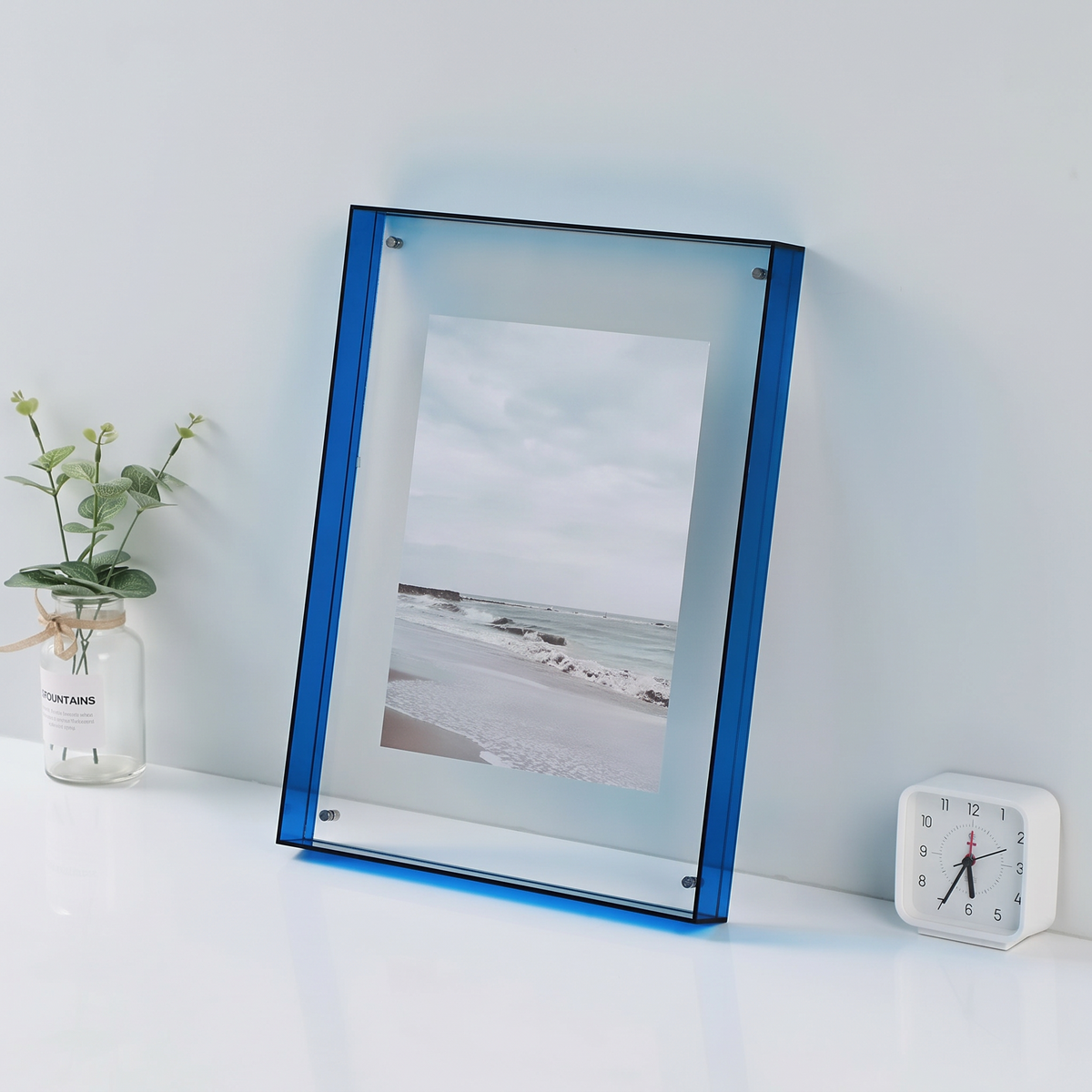 Coloured Acrylic Photo Frame, Stands or Hangs, Nysted