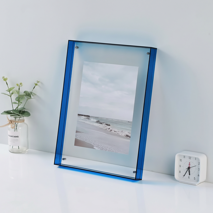 Coloured Acrylic Photo Frame, Stands or Hangs, Nysted