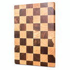 Eslov end grain checkerboard chopping board on white