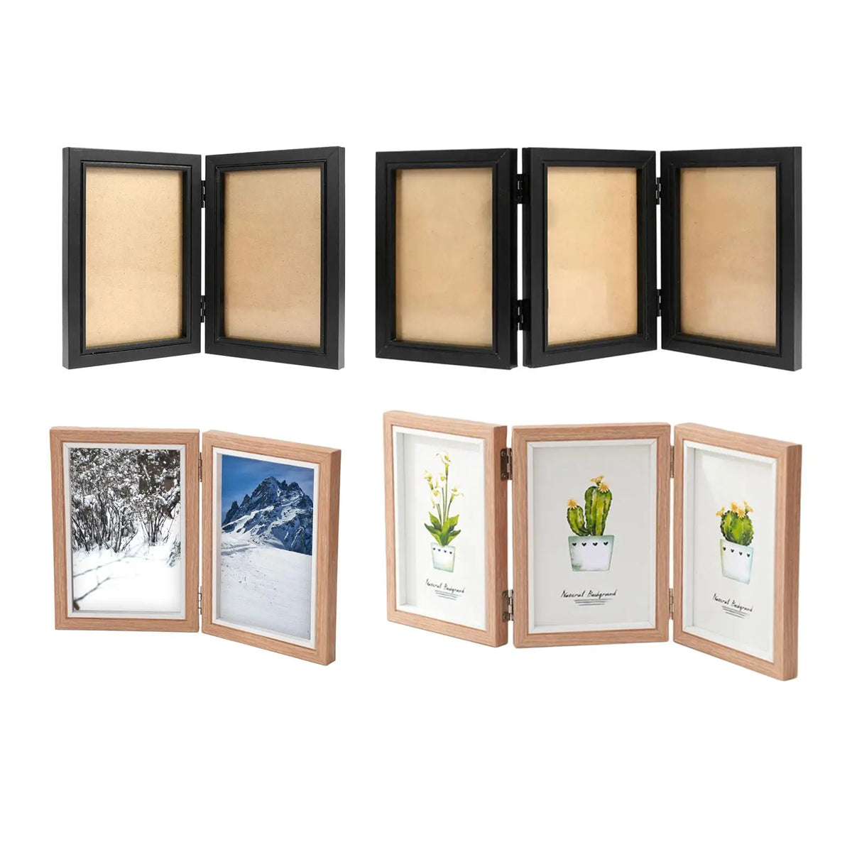 Hildesheim folding photo frame in double and triple sizes
