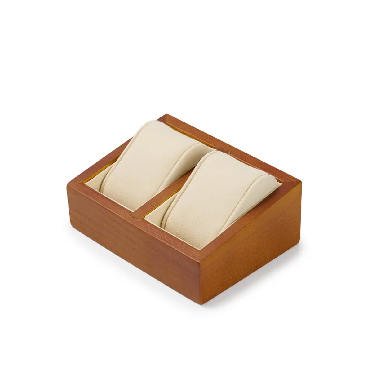 Karlshamn wooden watch box, Double, Cream