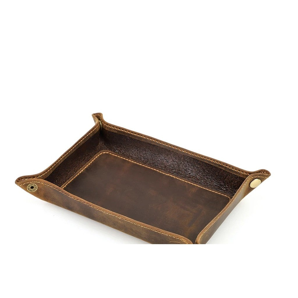 Mechelen leather valet tray, small size, product photo