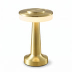 Montreux cordless disc table lamp in gold