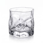 Sandhamn crumpled crystal whisky glass, clear, on a white background