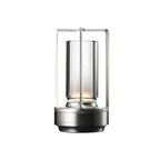 Zermatt cordless lantern lamp in silver, product photo