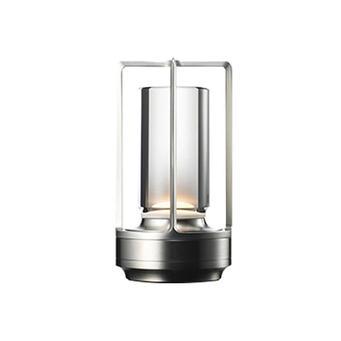 Zermatt cordless lantern lamp in silver, product photo